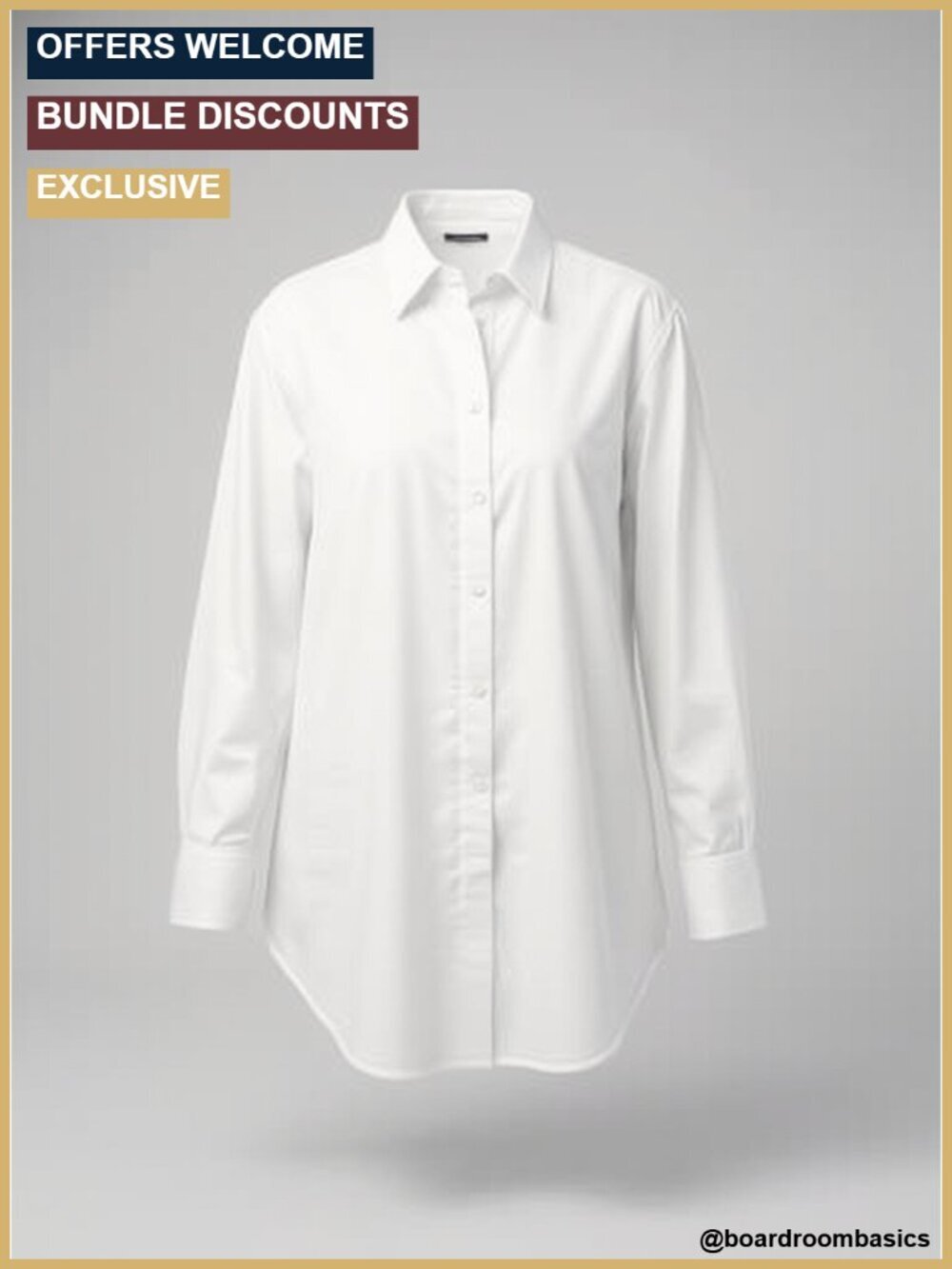 Button Down Shirt Blouse Business Casual Long Sleeve Relaxed Fit Women